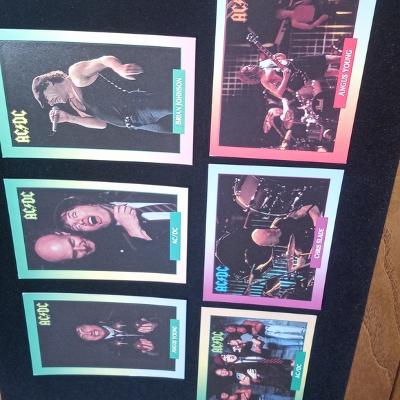 1991 Vintage Set of 6 AC/DC Rock Cards Trading Cards - Picture 9 of 17
